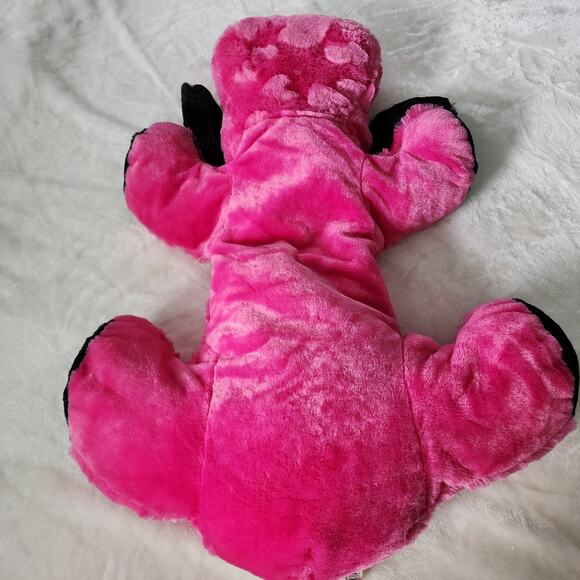 Dan Dee Jumbo Dog Plush 26" Hot Pink Fur Sewn Sad Tired Eyes Floppy Lays Flat - Picture 3 of 10